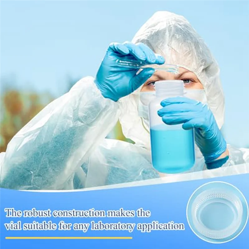 

ABUU-12 Pcs Pill Bottle Sample-Bottles Wide Mouth Reagent Bottle Plastic With Screw Caps Sample Containers