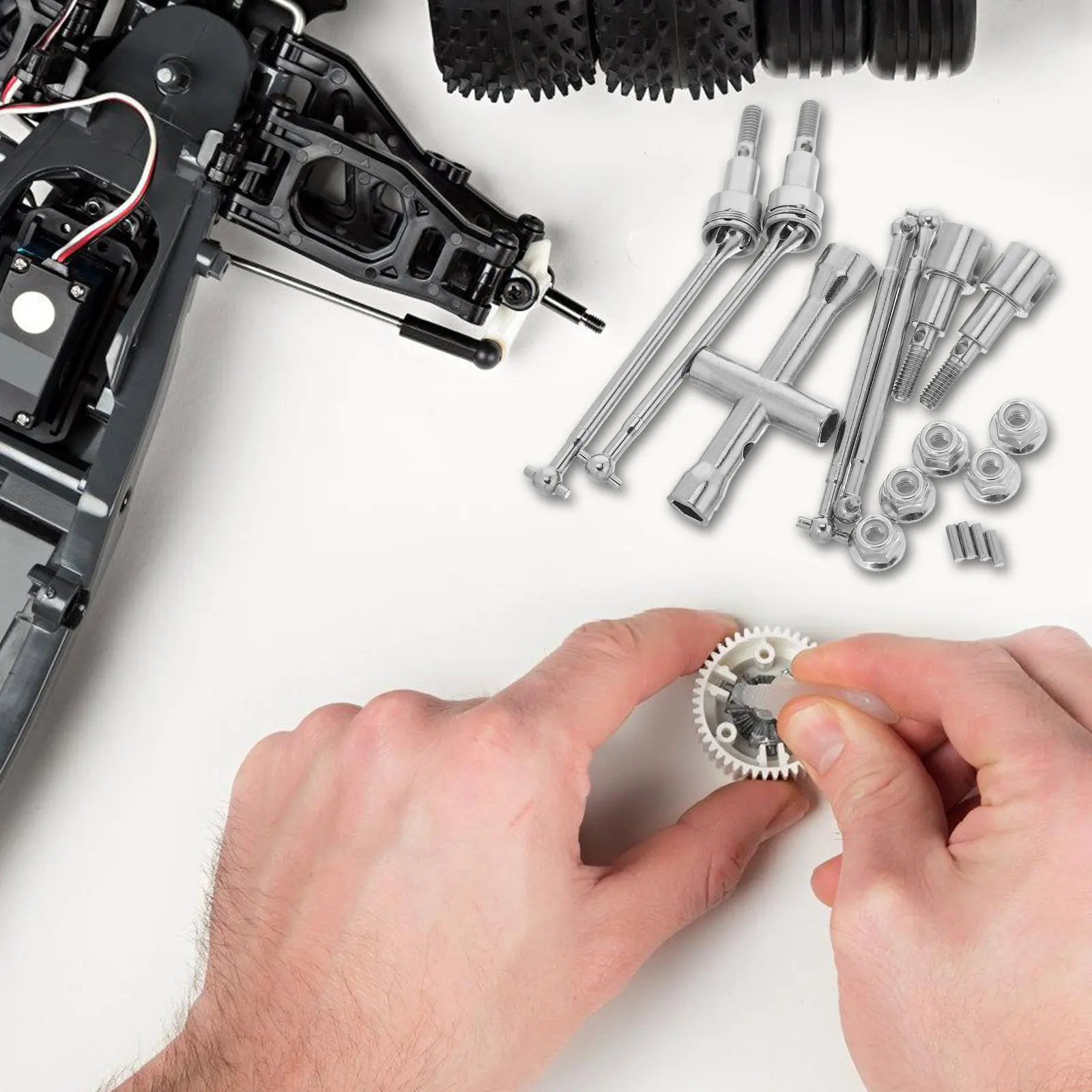 

Metal Drive Shaft Front Rear Replacement Parts for 16101-6312 Rc Cars Durable High Strength Car Accessories Drive Walker Parts