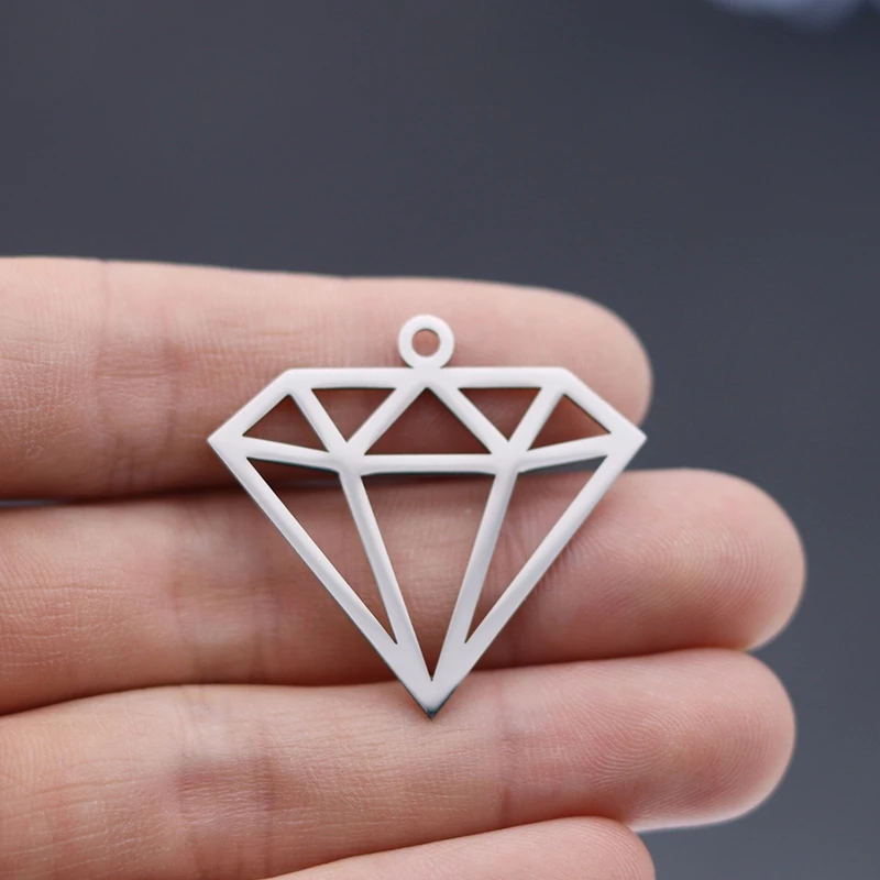 

3pcs Exquisite Crystal Charms for Jewelry Making Earrings for Women Accessories Stainless Steel Pendant Necklace Craft Art Line