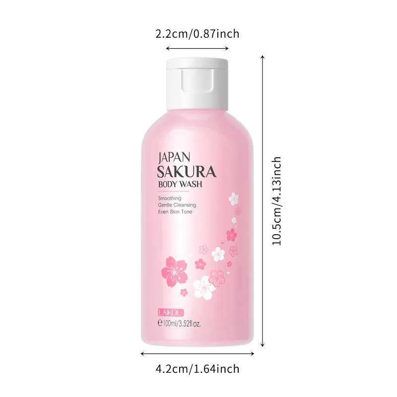 Cherry Blossom Skincare Shower Gel 100ml Moisturizing Cleaning Fragrant and Nourishing Bath Milk Body Care