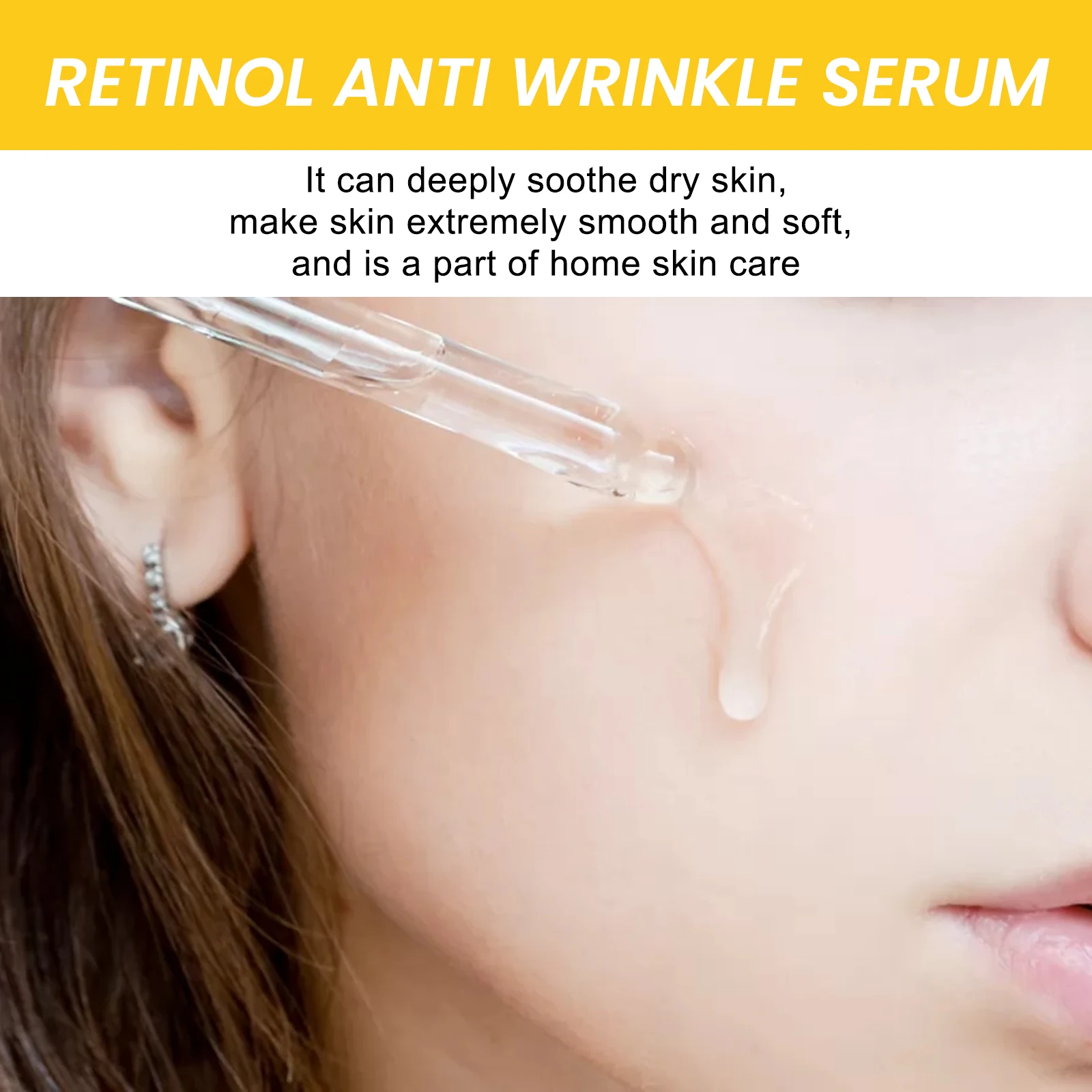 Retinol-Faltenentferner-Gesichtsserum, Anti-Aging-Lifting, straffend, verblasst feine Linien, verbessert die Stumpfheit der Haut, befeuchtet die koreanische Pflege