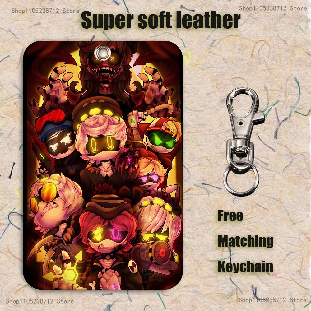 M-Murders D-Drones أنيمي L-Laple نمط حامل بطاقة جلدية المفاتيح حلقة رئيسية قفل الباب الوصول العلامات حافظة بطاقات الهوية بطاقة المفاتيح #2
