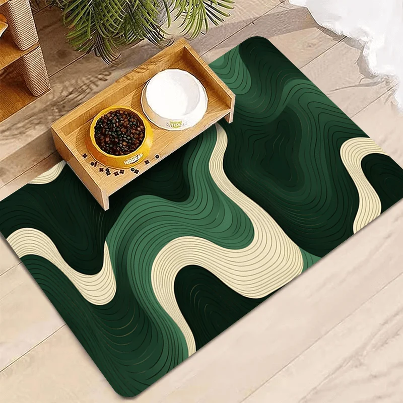 1pc of Feeding Mat for Pets That Dries Quickly, Is Splash-Proof, Absorbent, Non-Slip, Durable, And Easy to Clean