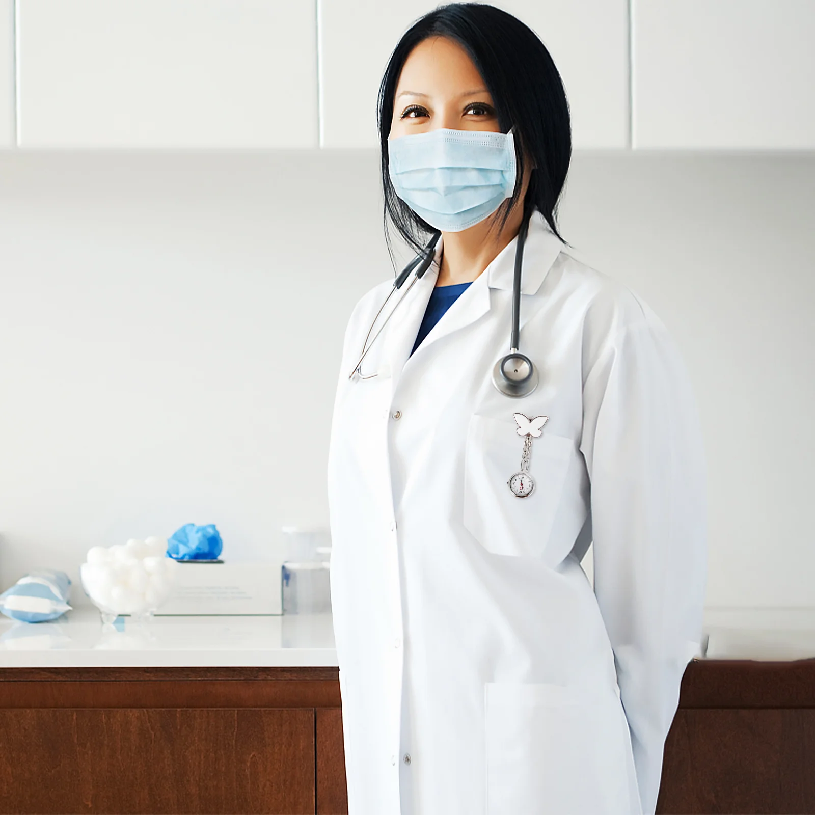 المرأة فراشة بروش الساعات شنقا فوب شنقا الممرضات فوب طبيب جيب ممرضة المرأة ممرضة ساعة الجيب