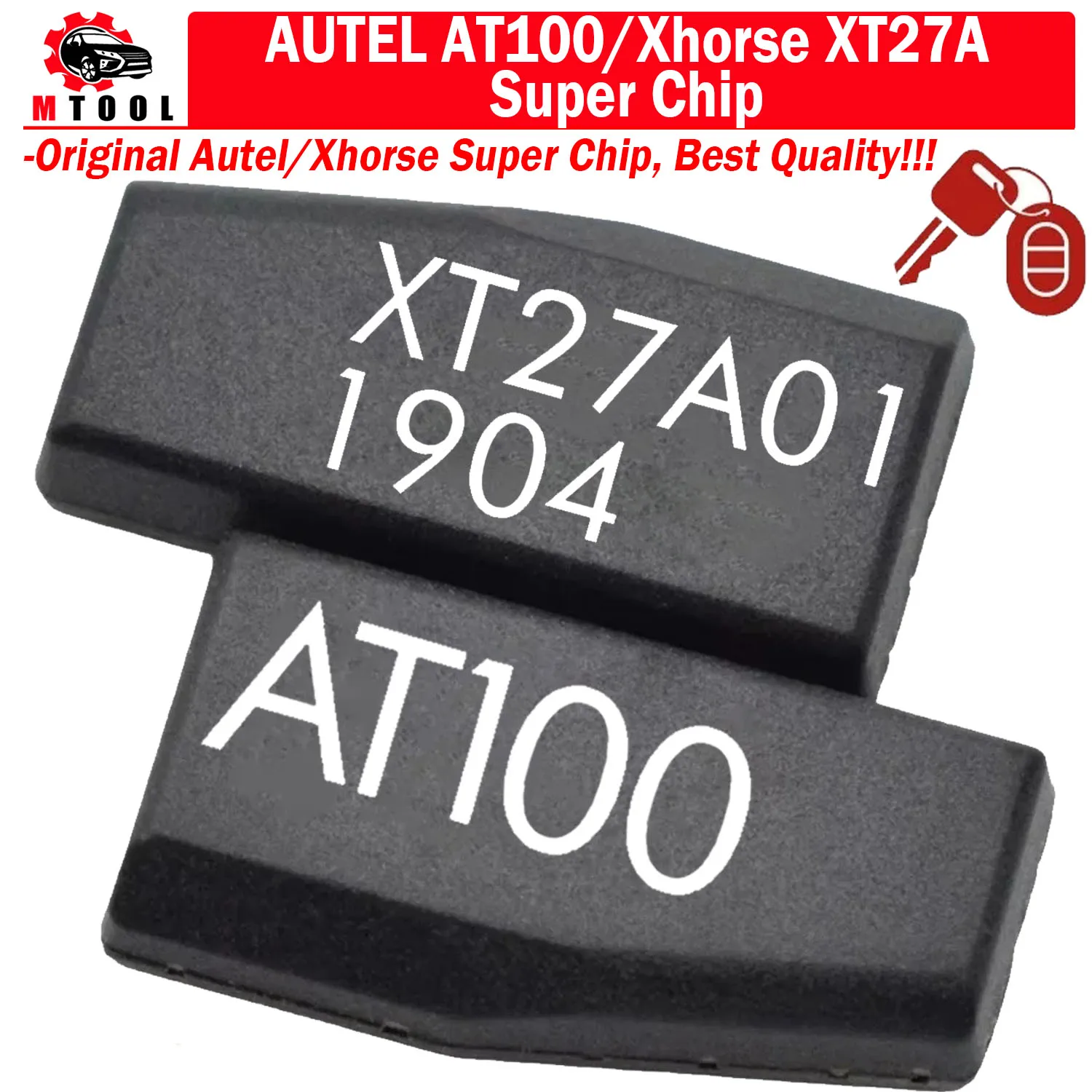 

Original Brand Autel AT100 / Xhorse XT27A Super Chip AT100 Support KM100 IM508 IM608, XT27A Support Key Tool MAX Key Tool Plus..