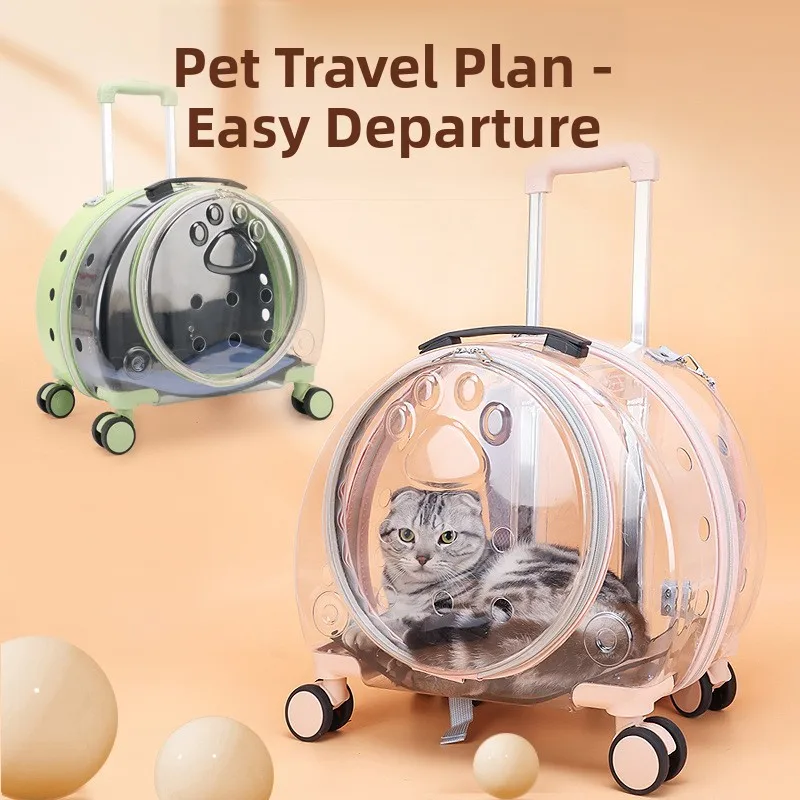 

Большая прозрачная сумка-переноска для животных, креативная сумка-тележка для собак в стиле космического корабля, водонепроницаемая, для ежедневного использования