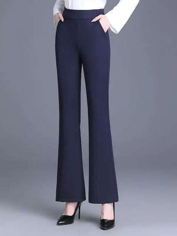 Women's Casual Flared Pants High Waist Loose Slimming Comfortable l Waist Effect 3D Asymmetric Casual Trousers