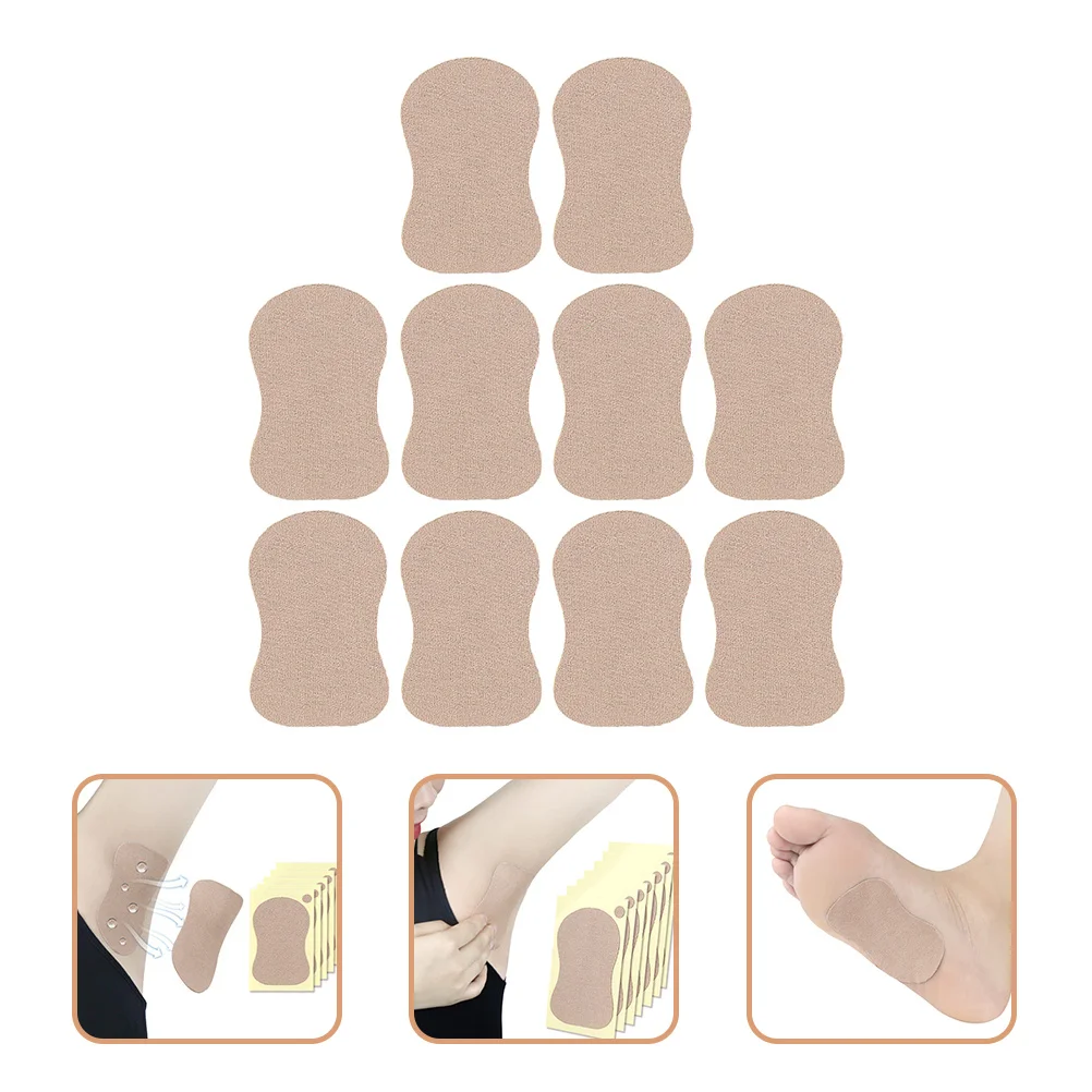 10Pcs Adult Armpit Sweat Pads Absorbent Underarm Stickers Summer Sweat Protection for Men Women Foot Pad for