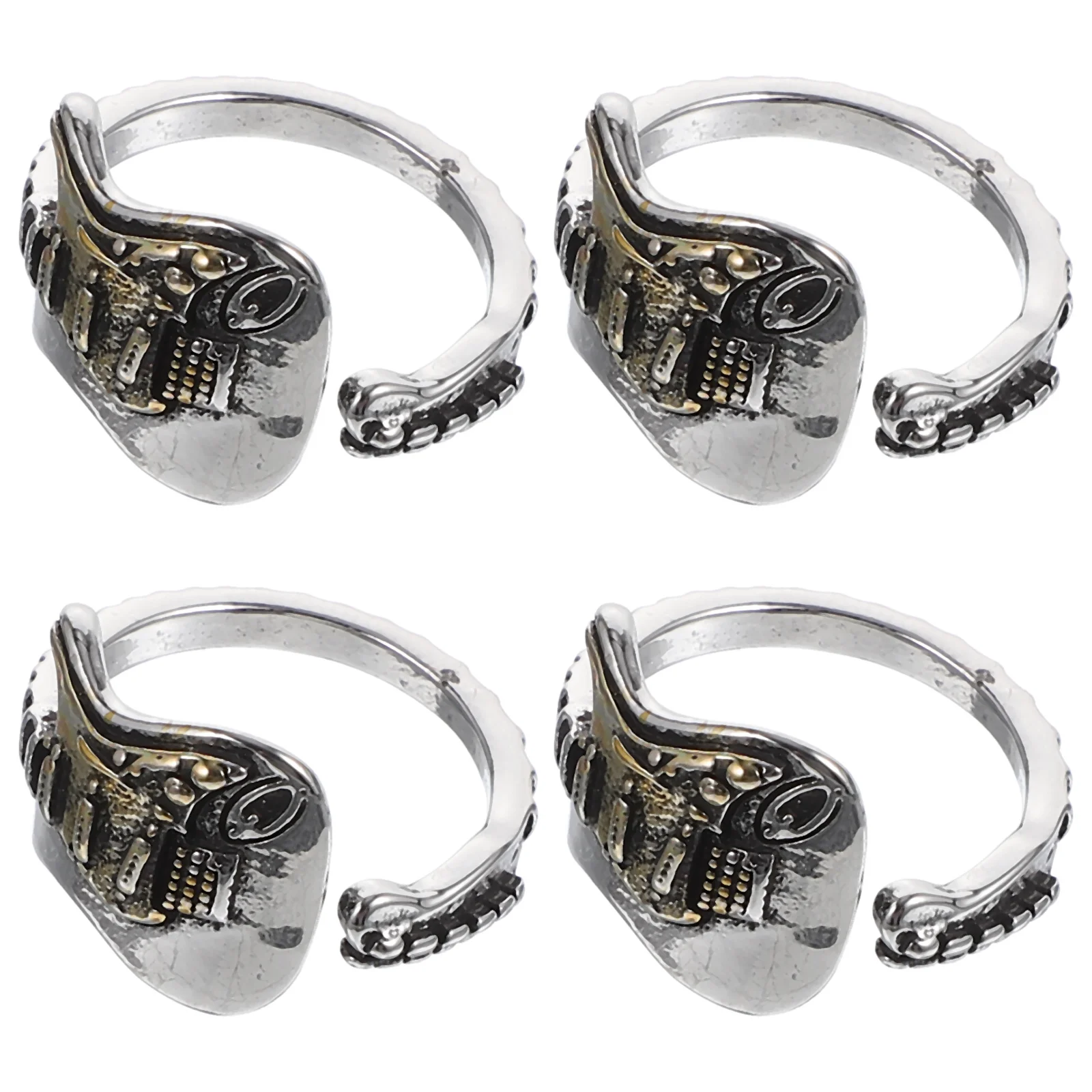 

4 Pcs Rings Finger for Men Guitar Jewellery Goth Accessories Men's Fashion