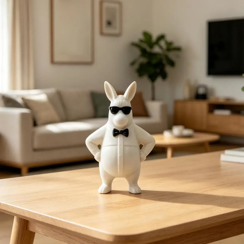 Unique Donkey Gift Funny 3d Printed Donkey Figurine with Sunglasses Sculpture for Home Office Desk Decor Unique Novelty Gift