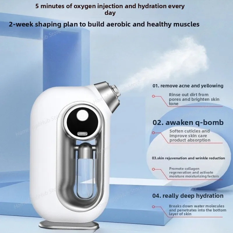 Facial Skin Moisturizing Mist Sprayer Airbrush Facial Deep Cleaning Oxygen Injector Sprayer Cordless Air Brush Compressor
