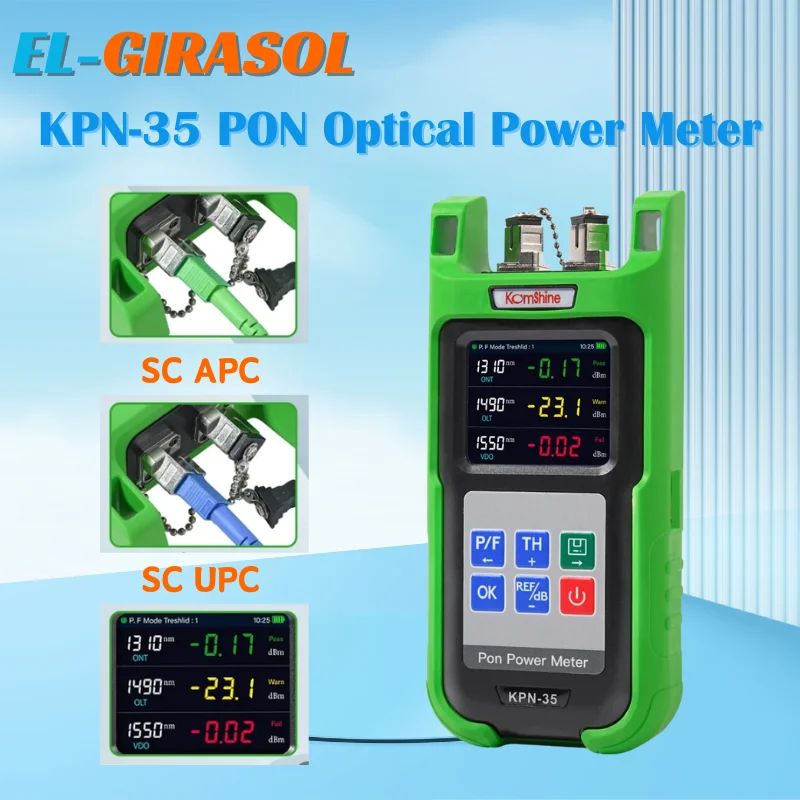 

Finer Optic OPM KPN-35 KOMSHINE PON Optical Power Meter 0.1 Db Resolution 1490nm 1550nm 1310nm For PON Network Testing FTTH