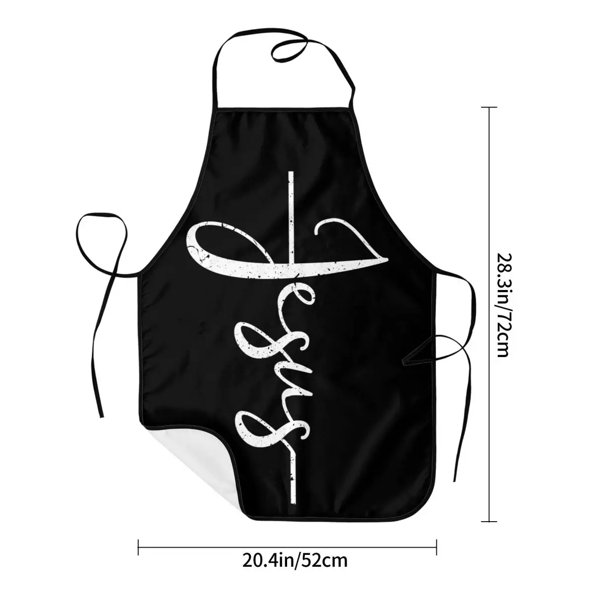 Custom Jesus Christ On The Cross God Bib Aprons Men Women Unisex  Chef Christian Tablier Cuisine for Cooking Baking Painting