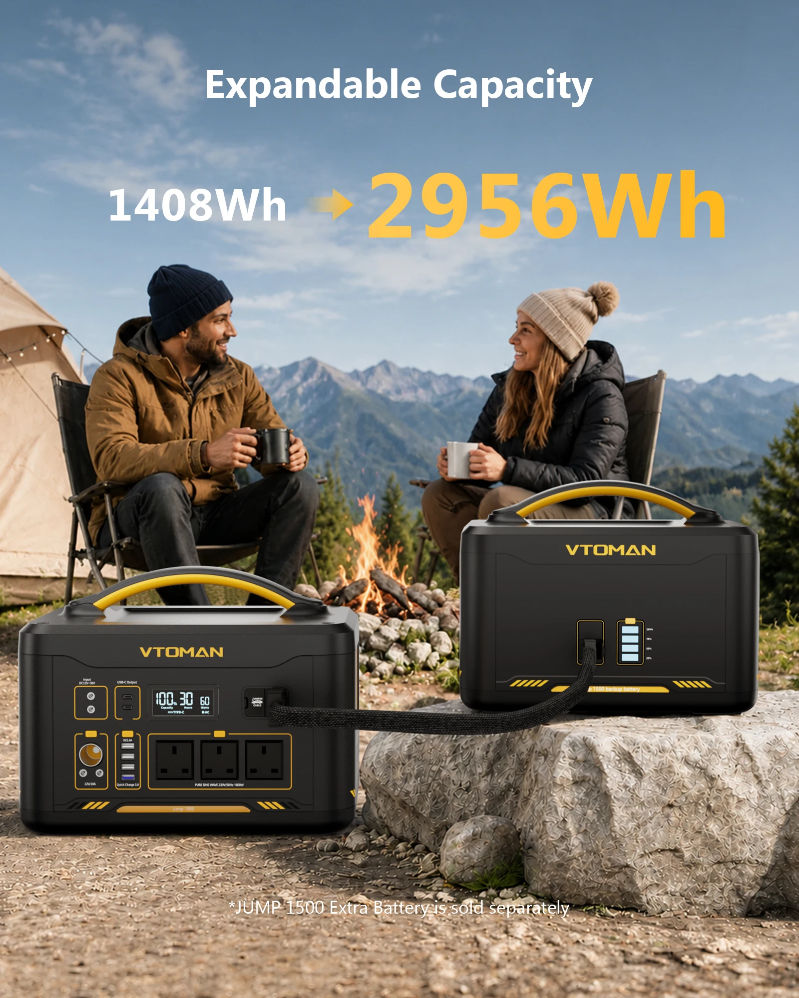 VTOMAN JUMP 1800 Portable Powe - đánh giá và giá Outdoor Power Supply 12V