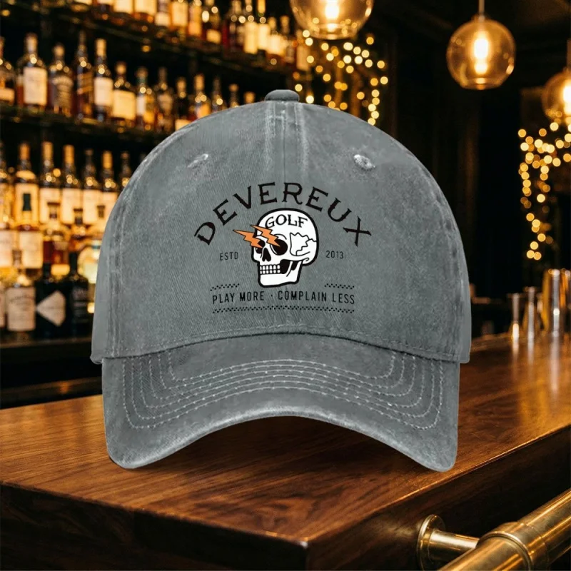 Retro Washed Baseball Cap for Devereux Golf – Lightweight Printed Craft Hat – Men's Trendy Versatile Cap – Ideal Gift