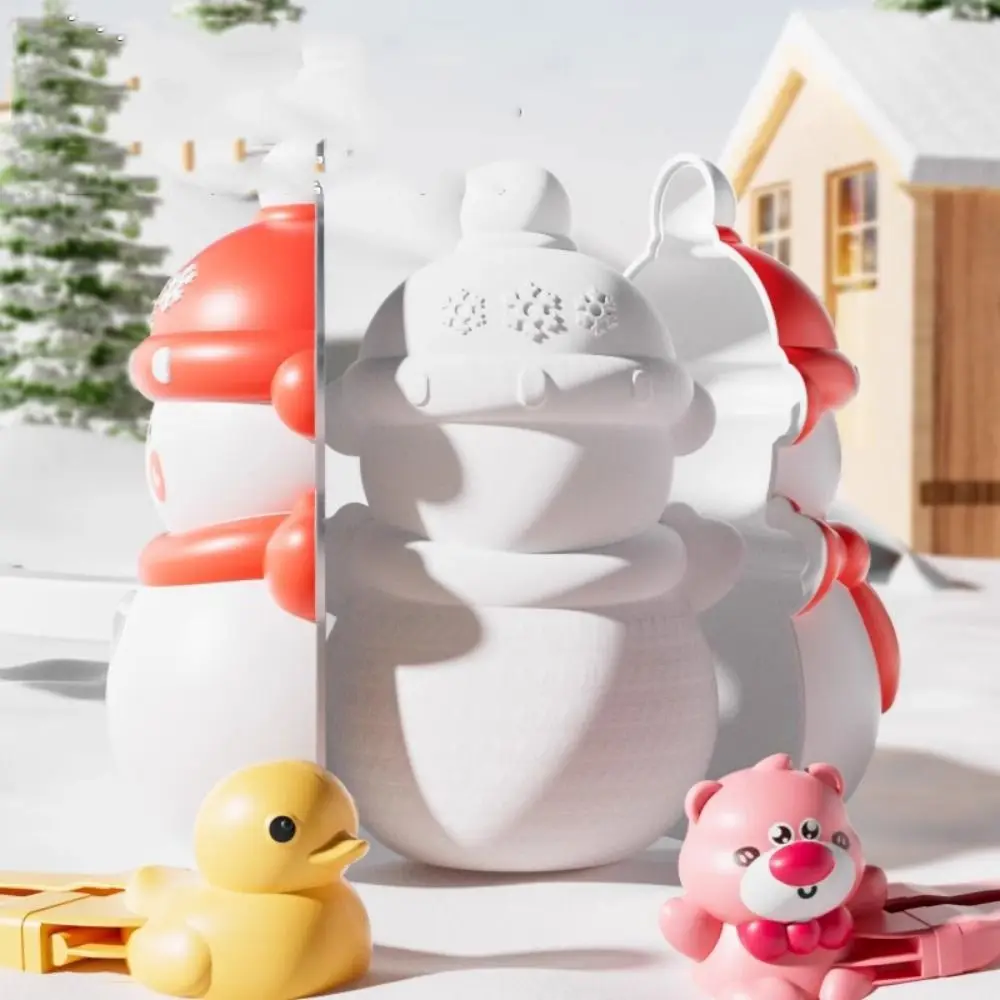 Plastics Winter Snowball Maker Toy Rabbit Dinosaur Snow Duck Ball Making Tool Anti-slip Handle 34cm Snow Sand Ball Making Molds