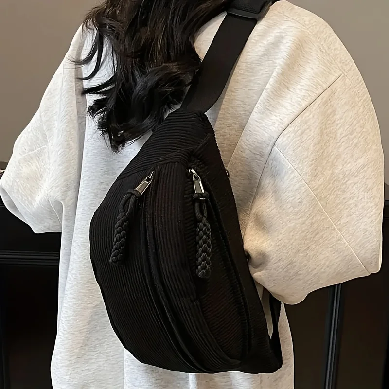 1pcs2025 New Mens Womens Lightweight Chest Pack Phone Waist Bag Japanese Style Minimalist Crossbody Sling Bag For Outdoor Sports