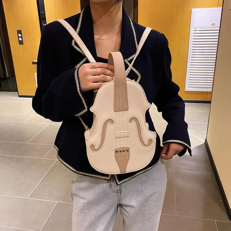 Borsa da donna in stile occidentale Borsa a tracolla per chitarra organo Zaino retrò per violino personalizzato europeo e americano