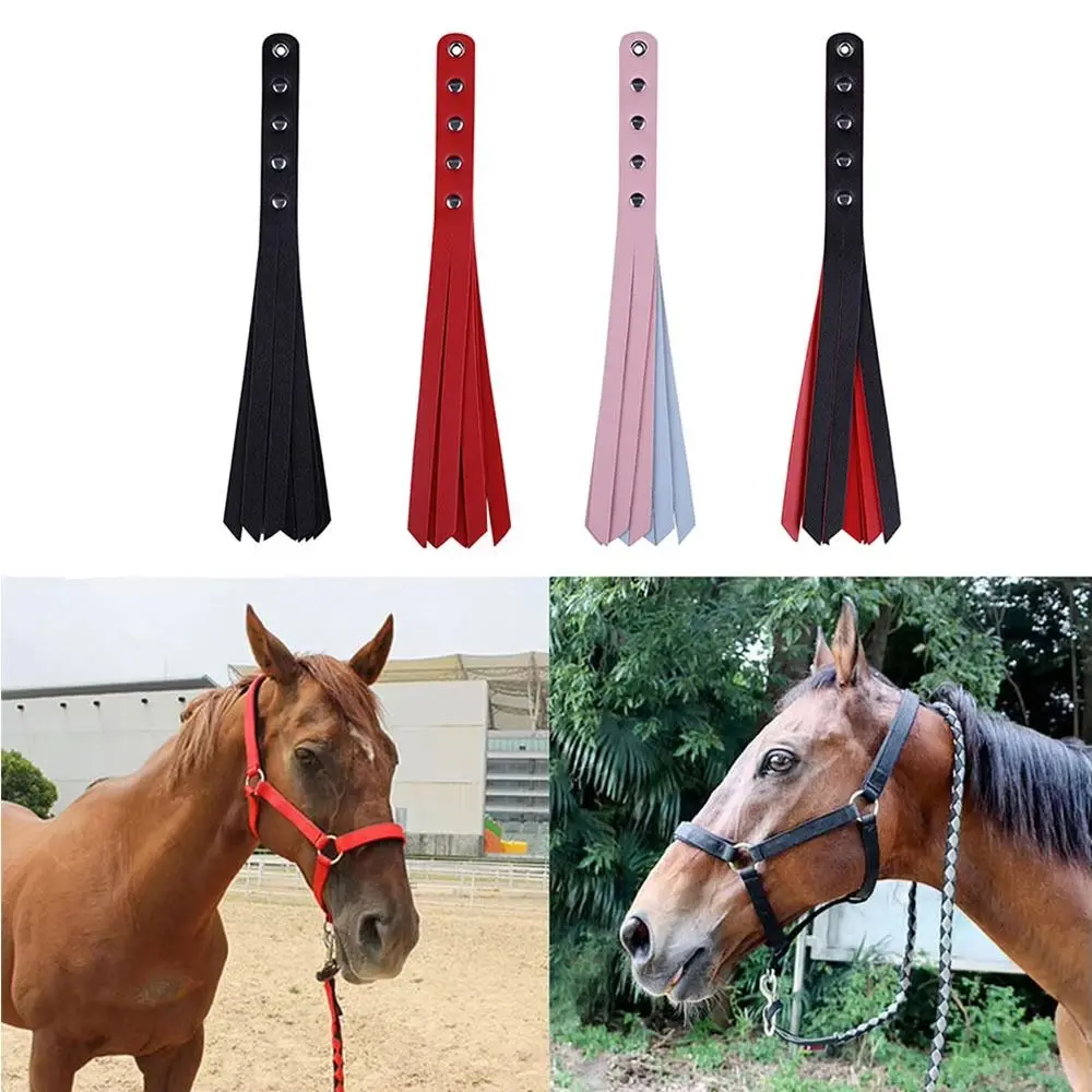 1Pcs Portable Horse Whip PU Leather Paddle Slapper Equestrian Training Pointer With Handle Racing Riding Crop for Horse Training