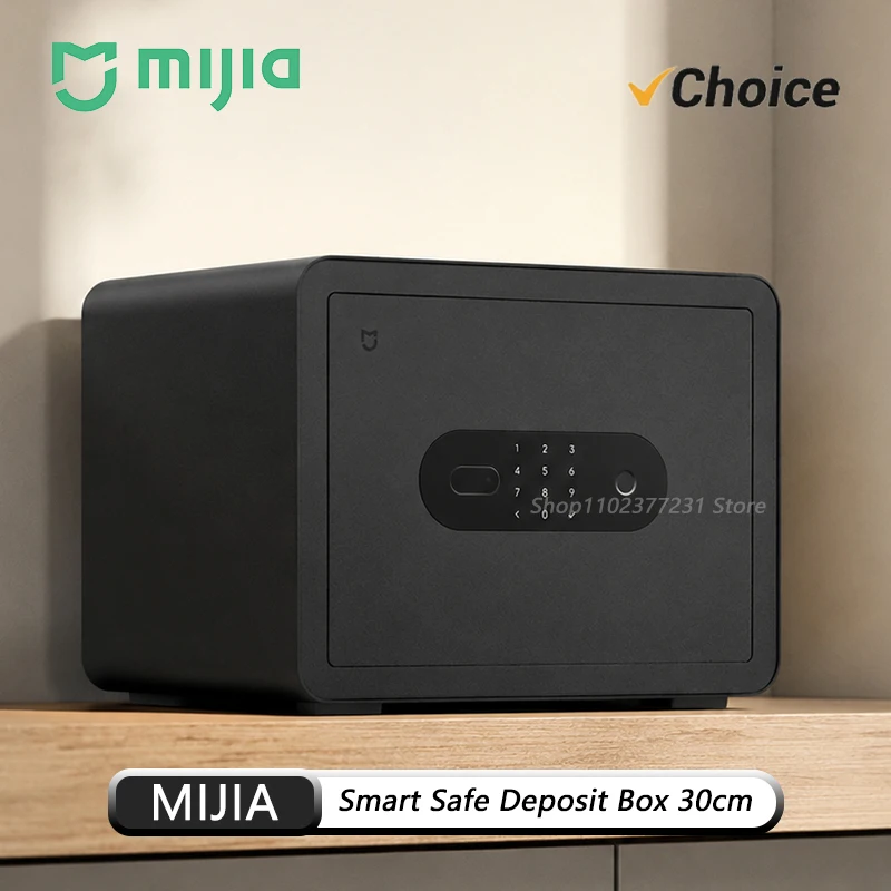 Original MIJIA Smart Safe Box 30cm Fingerprint Password and Key Unlock with Mi Home App Support for Home and Office Valuables CN
