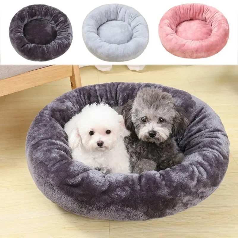 

Pet Bed Comfortable Donut Round Dog Kennel Soft Washable Dog Cat Cushion Bed Warm Puppy Kitten House