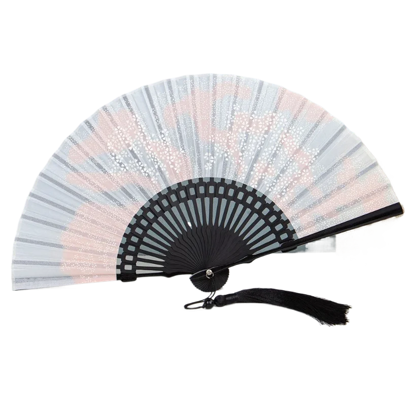 

Antique Style Hollow Silk Folding Fan Japanese Classical Portable Women Girls Hanfu Dance Runway Fan Chinese Style Cute Hand Fan