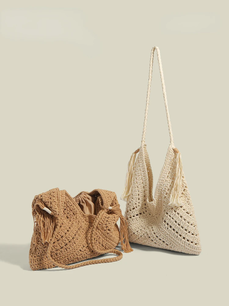 Crossbody Bag Dames Bags Luxury Designer Knitted Crochet Hand Woven Women Trend 2024 Replicas Brands Travel Women's Wallet Woman