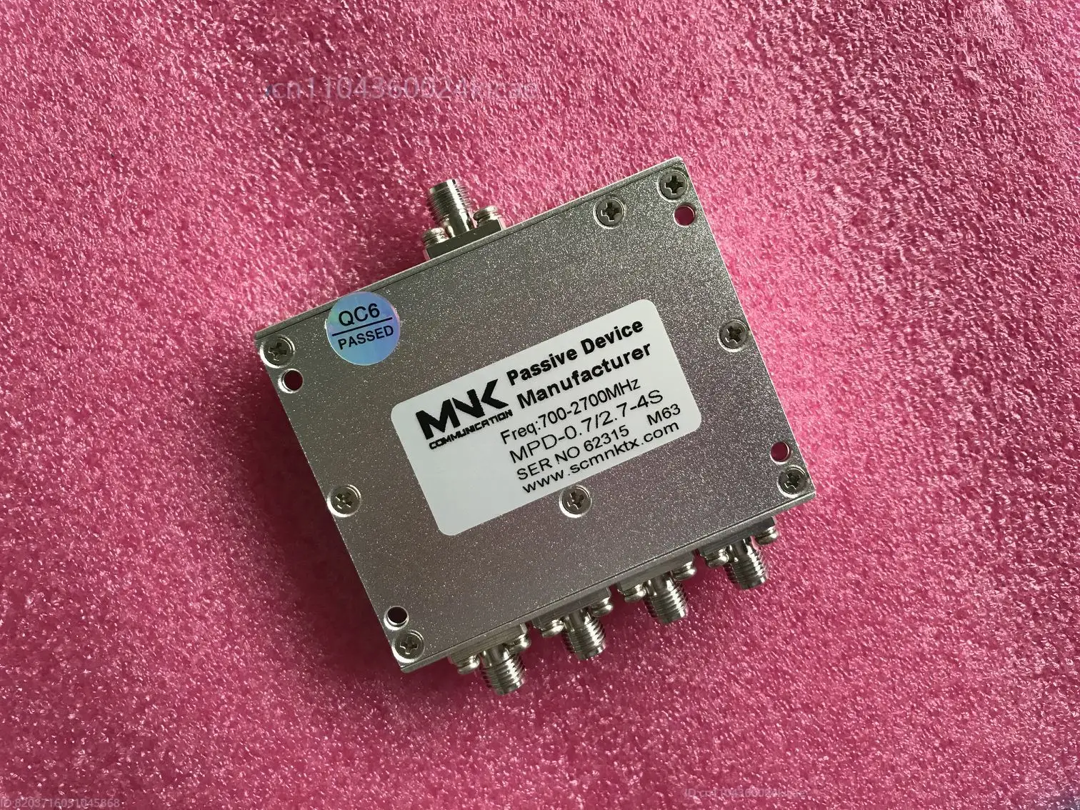 SMA Head 800-2700M Divisor de quatro potências GPS/WIFI 0,8-2.7G Combinador de circuito de distribuição de quatro potências de um ponto