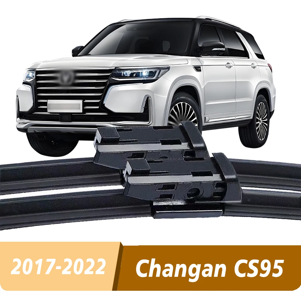 24 + 21 Frontwischerblätter-Set für Changan CS95 2017–2022, Windschutzscheiben- und Windschutzscheibenbürsten, Zubehör, Gummi-Nachfüllungen, 2018 2019 2020