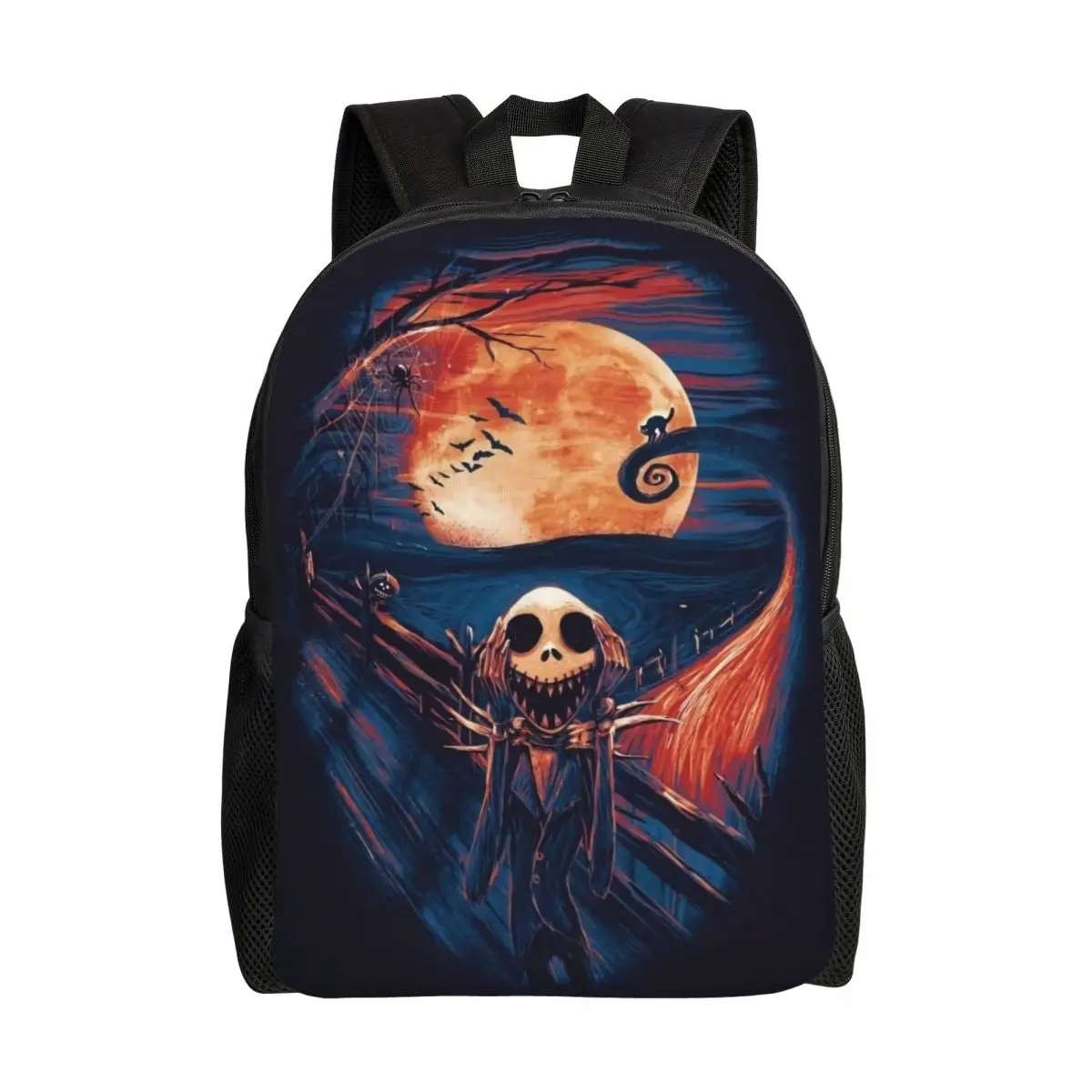 

Custom Nightmare Before Christmas Jack Skellington Travel Backpack School Computer Bookbag Pumpkin College Student Daypack Bags