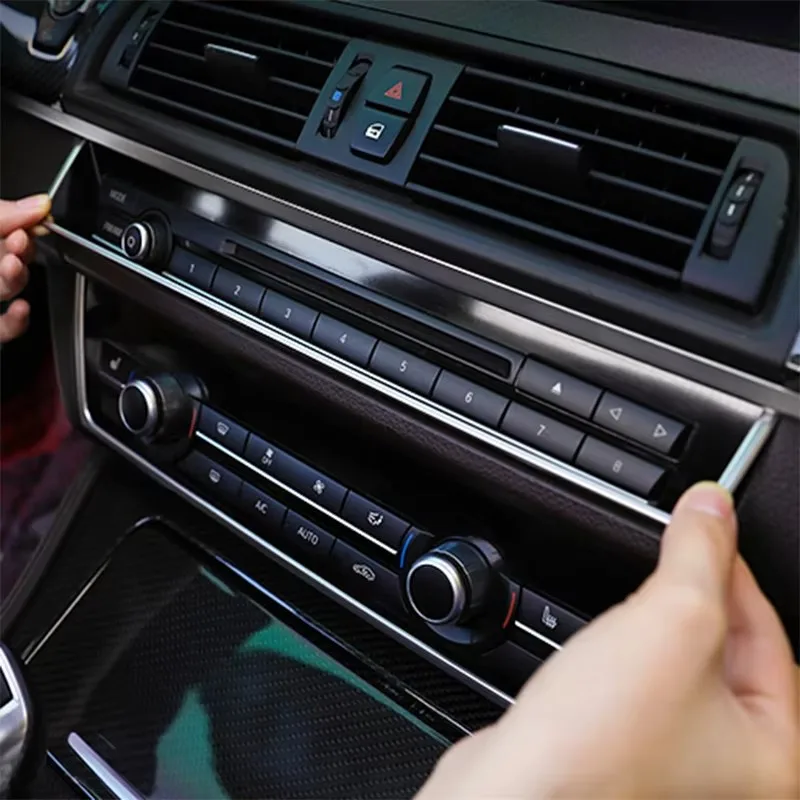 

For BMW 5 Series F10 F11 F18 Accessories Stainless Steel Modified Interior Car Central Air Outlet Set Trim Sticker Frame Styling