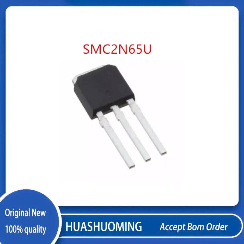 1pcs/lot  M02N65U  SMC2N65U  2A/650V  2N65 JCS2N65V NMOS TO-251  SMK0260   MOS N600V 2A