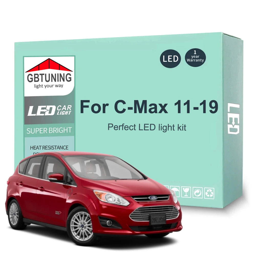 

14 шт. автомобильные аксессуары для Ford C-Max Cmax 2011 2012 2013 2014 2015 2016 2017 2018 2019 Canbus светодиодные внутренние лампы инструменты