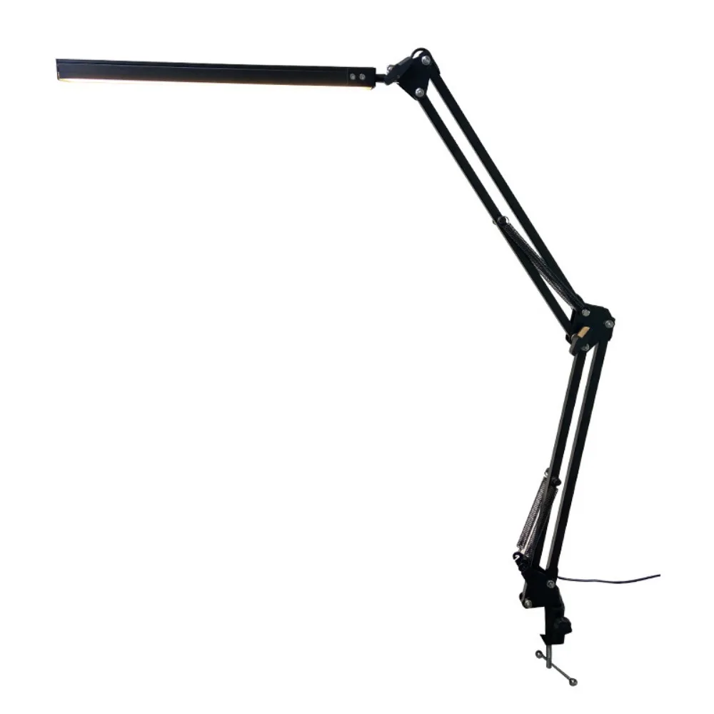 

3 Lighting Modes LED Desk Lamp with Clamp Adjustable Clip Eye-Caring Folding Clip on Light Portable Flexible Swing Arm Desk Lamp
