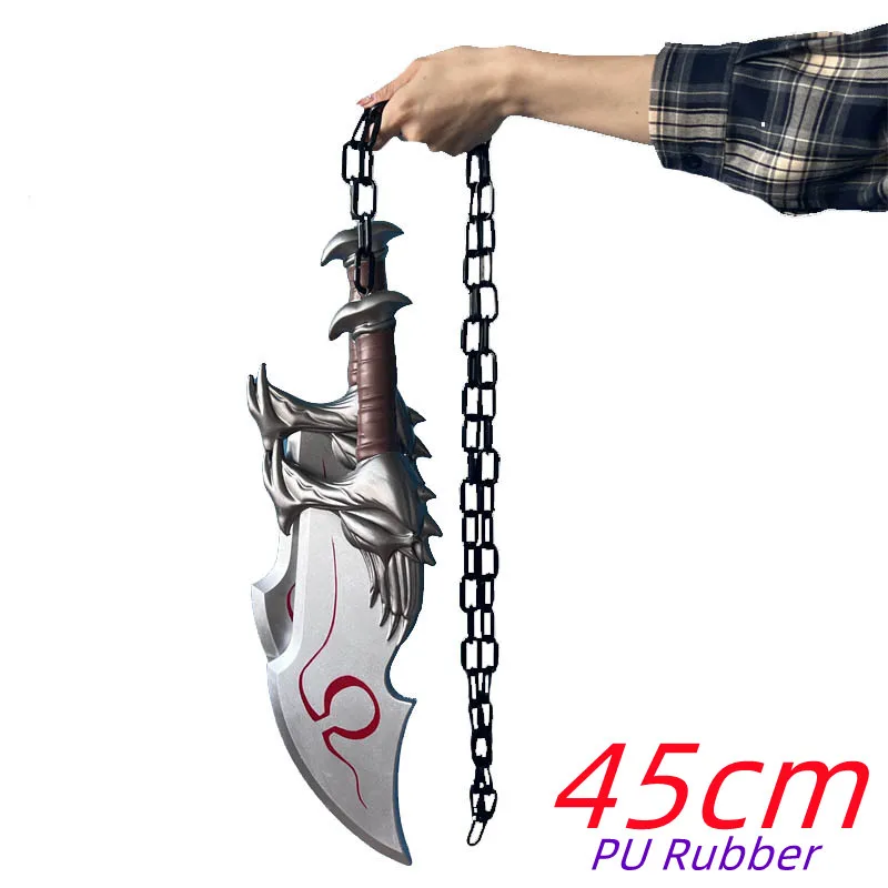 God of War 4 Cosplay Chaos Dragon Tomahawk Axe Prop Weapon Leviathan Silver Rune Blade Beast Axe Safety PU Weapon Model Cos Toy