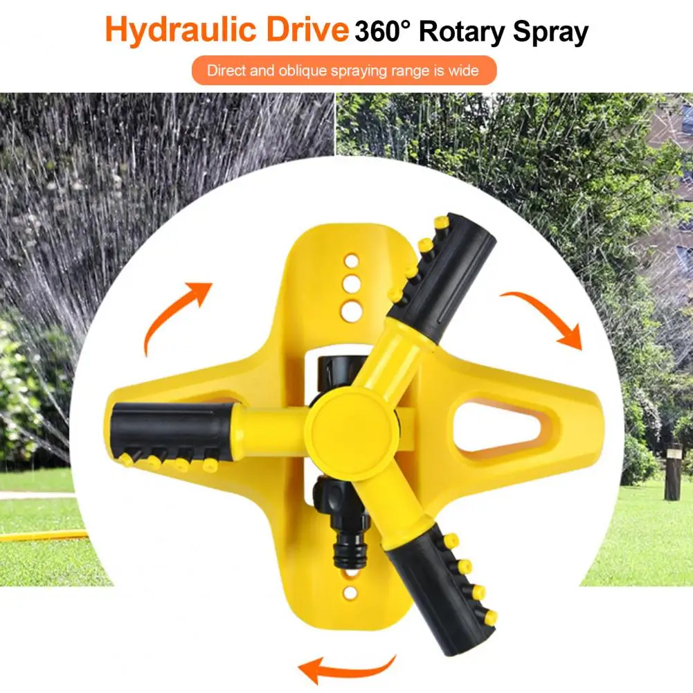 

High-quality Garden Irrigation System Customizable 360-degree Rotating Lawn Sprinkler 3 Arm Design 2 Modes for Garden Yard