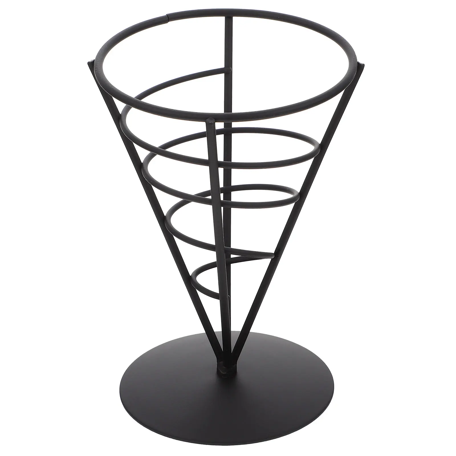 

Sturdy Iron French Fries Rack Snack Storage Basket Food Holder For Home Cafe Restaurant Use Compact Kitchen