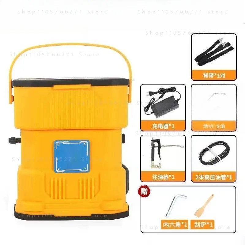 24V Cordless Electric Grease Gun for Excavator Heavy Duty Automatic High Pressure Portable Lithium Battery Rechargeable