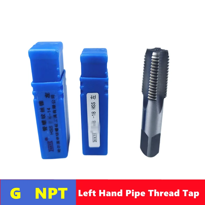 

Left hand W6542 HSS 55°/60°pipe thread tap G NPT, 1/16.1/8.3/8.1/4.1/2.3/4.1 inches. 2 inches used for pipe thread tapping tools