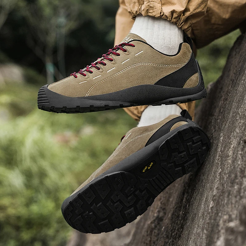 2025 جودة عالية رجالي حذاء للسير مسافات طويلة في الهواء الطلق منخفضة الكاحل الصيد الرحلات أحذية رياضية حجم كبير جلد الغزال الرجال السياحة أحذية السفر #6