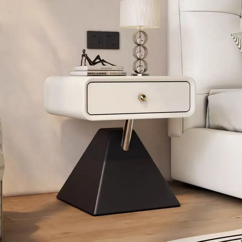 

Italian minimalist cream wind bedside table household bedroom small modern minimalist senior designer light luxury bedside table
