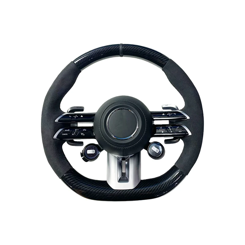 For Mercedes Benz, the 809 system has been upgraded to a new dragonfly style carbon fiber steering wheel with high quality