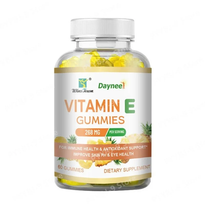 

Витамин Е в жевательных конфетах: вкусные, веганские, без ГМО, для взрослых, для поддержки иммунитета, кожи и зрения, 60 штук.