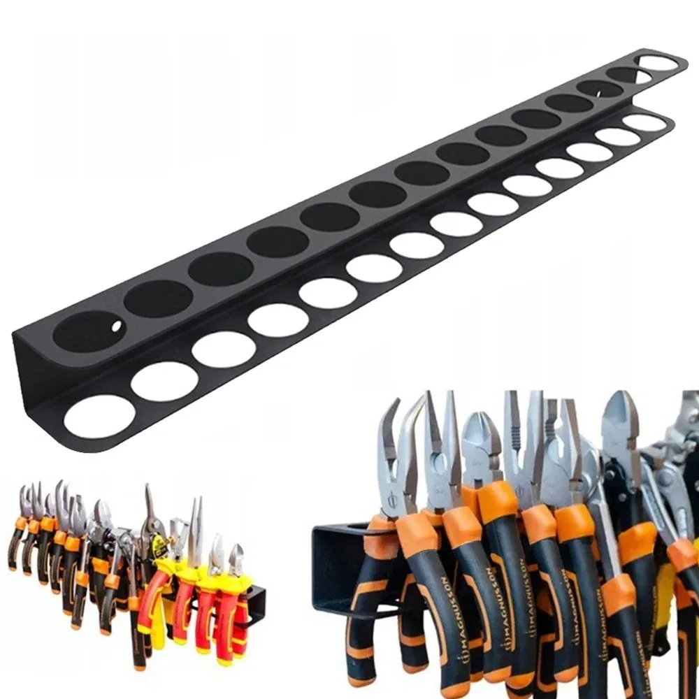 For Hammer Wrench Screwdriver Garage Tool Organizer Wall Mount Pliers Holder Organizer 1Pcs Heavy Duty Hand Tool Storage Rack