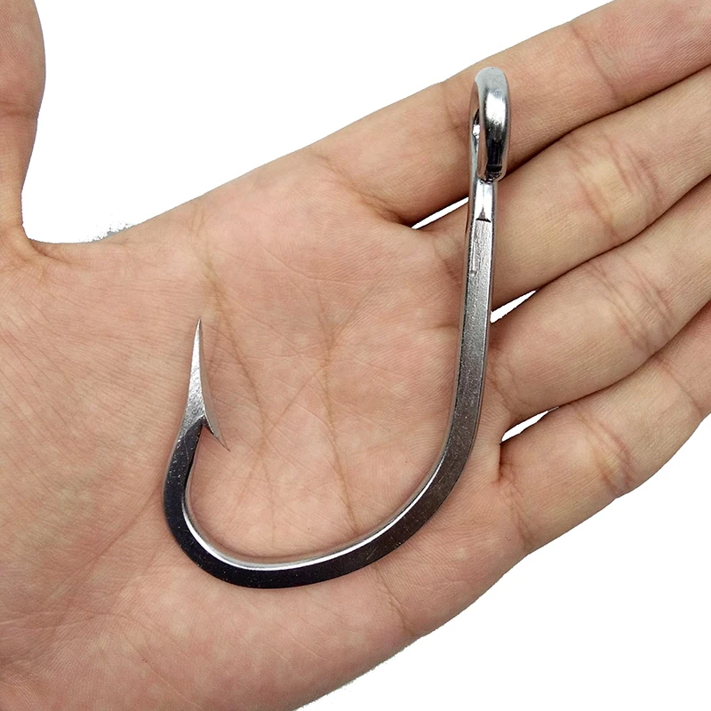 10pcs 7731 Stainless Steel Fishing Hooks Big Thick Tuna Bait Fishing Hook Size 5/0 6/0 7/0 8/0 9/0 10/0 11/0 12/0 13/0 14/0 16/0