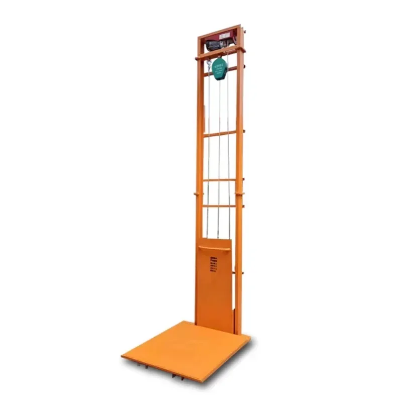 

Electric household lifting freight elevator warehouse factory flat simple anti fall small hydraulic hoist