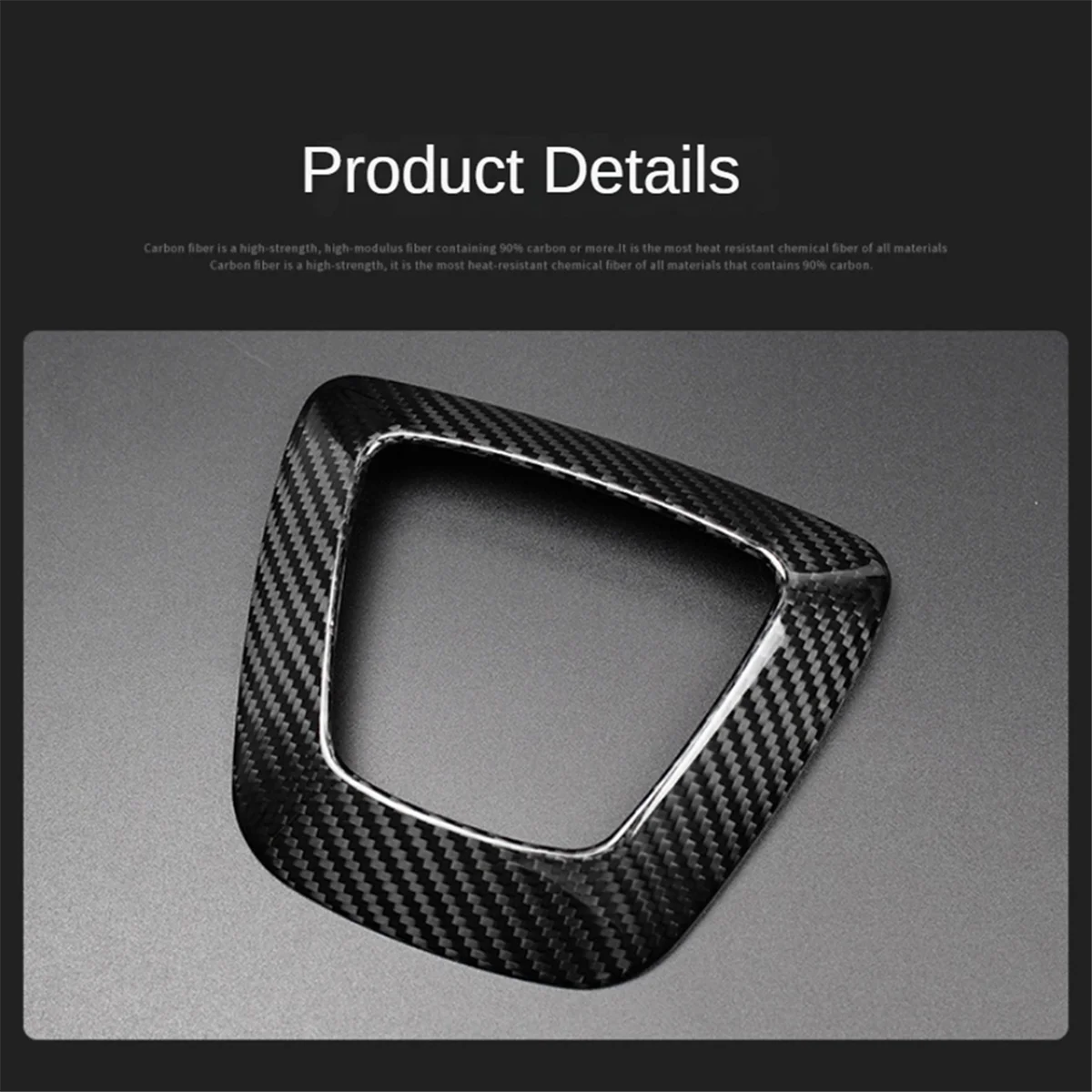 

RA-Real Carbon Fiber Sticker Car Steering Wheel Airbag Cover for Tesla Model 3 Highland 2024 Interior