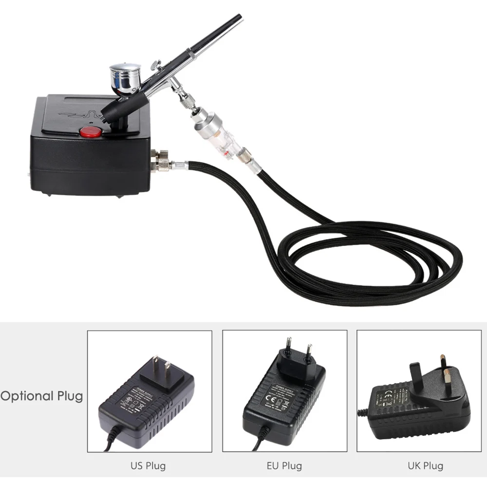 Professional Airbrush Air Compressor Kit for Art Painting Craft Cake Spraying Model Air Brush Nail Tool Set