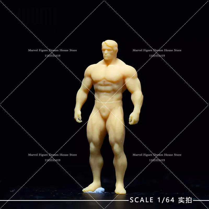 1/64 Scale Miniature Scene Doll White Model Un-panited Tough Guy Muscular Man Mr. Fitness Arnold Schwarzenegger Action Figure