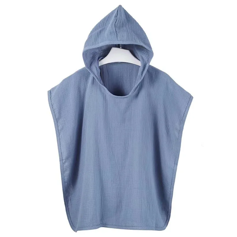Kids All Season Gauze Hooded Bath Robe Absorbent Swimming Beach Towel